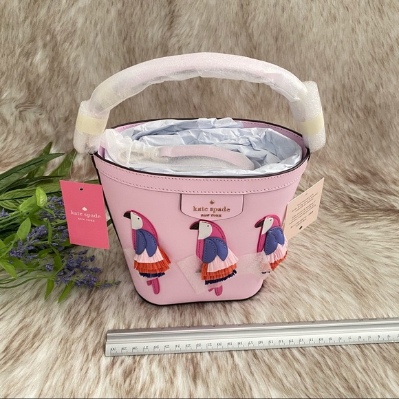 Kate Spade Pippa Flock Party Small Bucket Bag - Picture 3 of 6